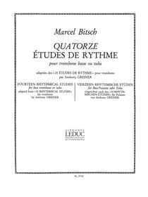 Marcel bitsch : 14 etudes de rythme - trombone ou tuba