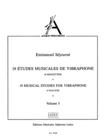 Emmanuel sejourne - dix-neuf etudes musicales de vibraphone, vol. 5