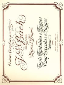 Johann sebastian bach oeuvres completes pour orgue volume 3 -  3 fantaisies et fugues /