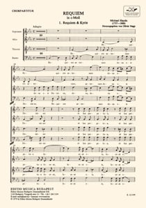 Johann michael haydn : requiem in c - choeur mixte satb