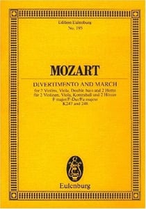 Divertimento no. 10 f major and march poche
