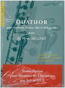 Quatuor pour hautbois, violon, alto et cello kv370 --- 4 clarinettes (3 clarinettes sib et 1 basse)