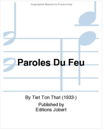 Paroles du feu --- ensemble