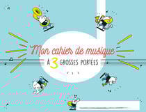 Cahier de musique pour enfant 3 grosses portees