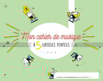 Cahier de musique pour enfant 5 grosses portees