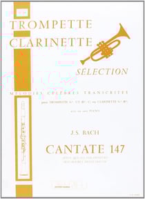 Jesus que ma joie demeure - cantate n147 --- trompette ou clarinette et piano