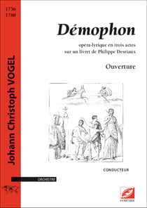 Ouverture de demophon (conducteur a4) - opera-lyrique en trois actes sur un livret de philippe desri
