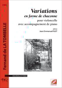 Variations en forme de chaconne - partition pour violoncelle avec accompagnement de piano