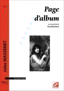 Page d album - partition pour voix aigue et piano