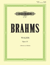 Johannes brahms : 5 waltzes from op.39 - 2 pianos