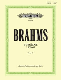 Johannes brahms - 2 songs op.91 for alto voice, viola & piano