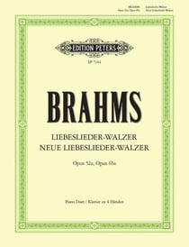 Johannes brahms : liebeslieder walzer op.52a & op.65a - piano