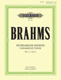 Johannes brahms  : hungarian dances nos. 1, 3 and 5 - violon et piano