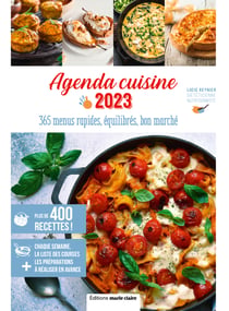 Agenda cuisine 2023 - 365 menus rapides, equilibres, bon marche