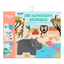 200 autocollants animaux
