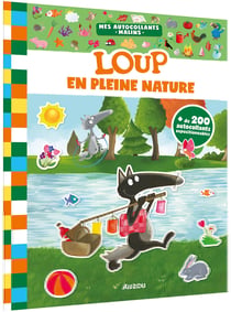 MES AUTOCOLLANTS MALINS - LOUP EN PLEINE NATURE