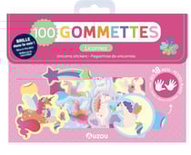 Ma pochette de 100 gommettes Licornes - qui brillent dans le noir