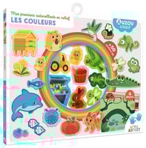 Ma pochette d'artiste - Mes premiers autocollants en relief - Les couleurs