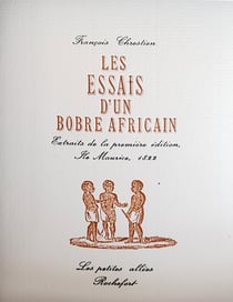 Les essais d'un bobre africain - extraits de la premiere edition, ile maurice, 1822