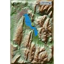 Carte en relief d'Annecy