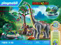 Playmobil - Brachiosaure, explorateurs, aéroglisseur - 71819 - Dinos
