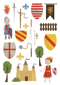 6 planches stickers - Dreamy - Chevaliers