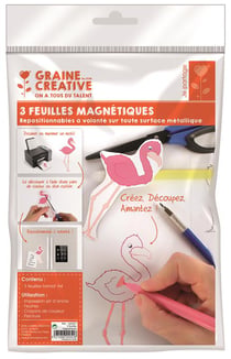3 feuilles magnétiques - A4