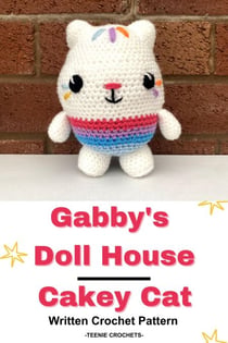 Gabby's Doll House Cakey Cat - Written Crochet Pattern
