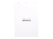 Bloc-notes - 21 x 31.5 cm - Rhodia - 160 pages petits carreaux - Blanc