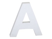 Lettre A majuscule - carton blanc - 12 cm