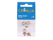 6 breloques dorées « étoiles » - Créalia