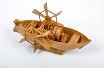 Maquette Bateau à aubes Léonard de Vinci