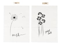 Rayher Wünsche - Sachet cadeau - blanc - pack de 2