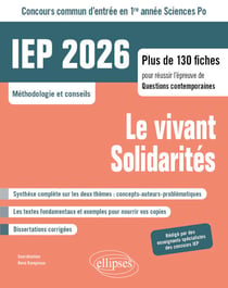 Concours commun IEP 2026 - Le vivant - Solidarités