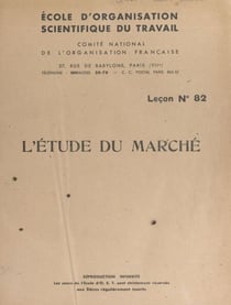 L'étude du marché - Leçon n° 82