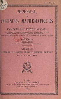 Applications des équations intégrales - Applications statistiques