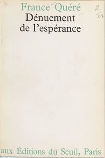 Dénuement de l'espérance