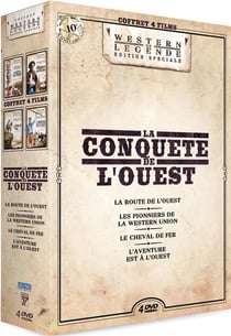 La Conquête de l'Ouest : La Route de l'Ouest + Les Pionniers de la Western Union + Le Cheval de fer + L'Aventure est à l'Ouest