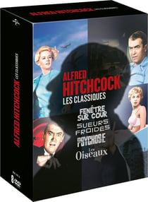 Alfred Hitchcock, les classiques : Fenêtre sur cour + Sueurs froides + Psychose + Les Oiseaux