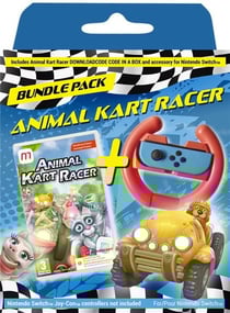 Bundle Pack Animal Kart Racer (Code in a Box) + Volant SWITCH