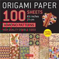 Origami paper : 100 sheets kimono patterns 8" 21 cm