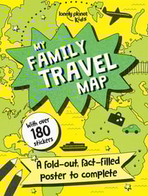 My family travel map with over 180 stickers