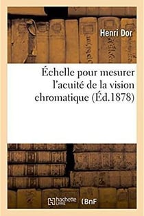 Echelle pour mesurer l'acuite de la vision chromatique