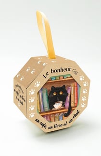 Coupelle Le bonheur c'est un café, un livre et un chat