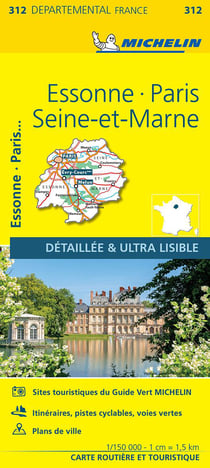 Carte départementale 312 - Essonne - Paris - Seine-et-Marne