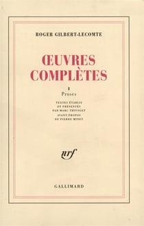 Oeuvres completes - vol01 - proses