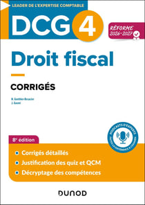 DCG 4 : Droit fiscal - Corrigés (édition 2026/2027)