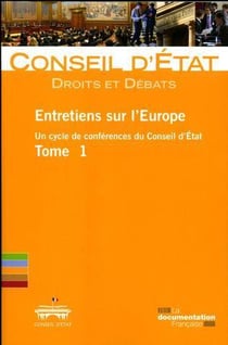 Entretiens sur l'Europe Tome 1