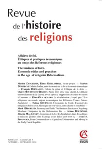 Revue de l'histoire des religions - N 4 2019
