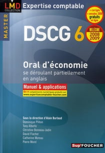 Oral d'économie - master dscg 6 - manuel et entraînement (édition 2008/2009)